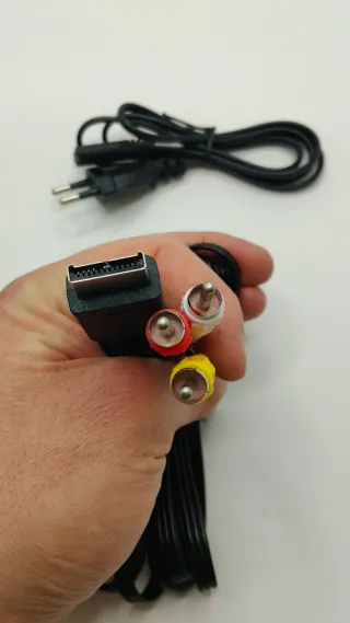 Alimentatore e cavo AV  per PS2 Slim