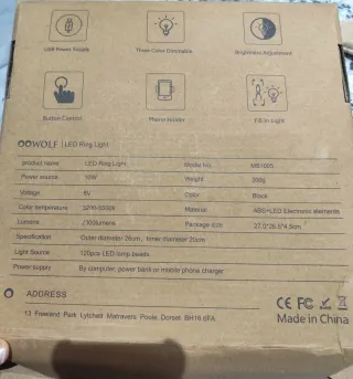 Anello LED con supporto smartphone