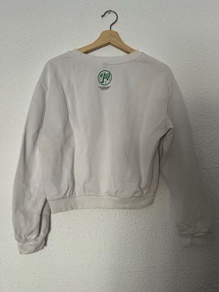 Sudadera Crop Top 7UP blanca joven