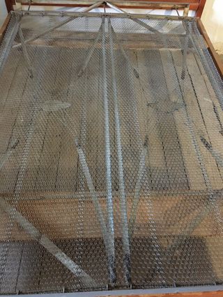 Cama antigua Art Decó madera y metal