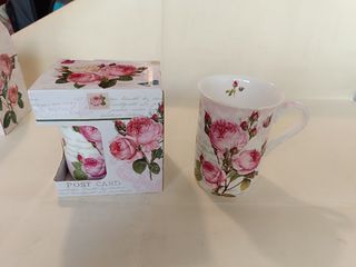 Set 2 Tazze Porcellana Rose