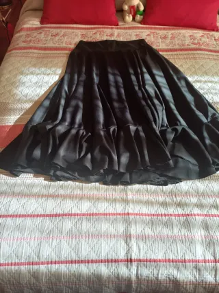 Falda Flamenca Negra Volantes