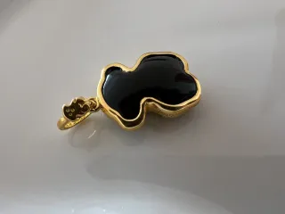 Colgante Tous Oso Negro y Dorado