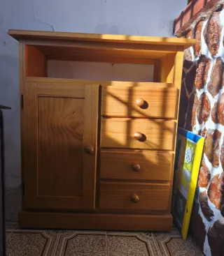 Conjunto comedor madera rústico