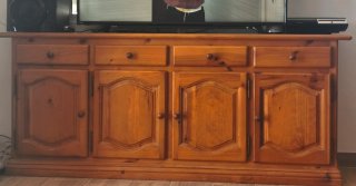 Conjunto comedor madera rústico