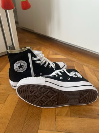 Converse plataforma negras