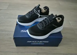 Zapatillas Skechers Hombre Negras y Blancas