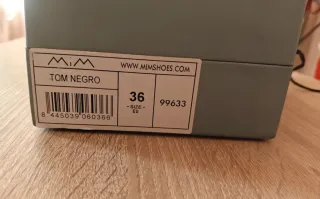 Sandalias MIM Tiras Tacón Negro Talla 36