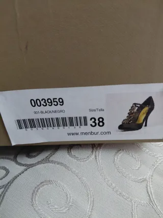 Scarpe gioiello MENBUR nere e oro