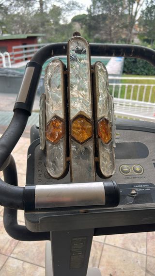 Applique in vetro arancione e trasparente