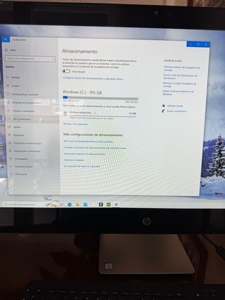 Ordenador Sobremesa HP Negro y Plata