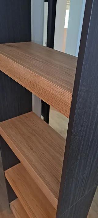 Estantería Skraut Home Negra y Madera