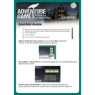 Devir Gran Hotel Abaddon Juego de Mesa - NUEVO