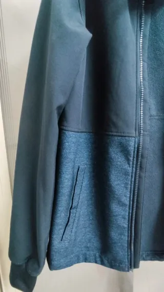 Giacca H&M softshell ibrida blu/petrolio