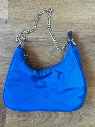 Bolso Stradivarius azul vintage