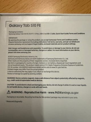 Samsung Galaxy Tab S10 FE 256GB nueva