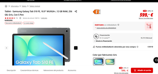 Samsung Galaxy Tab S10 FE 256GB nueva