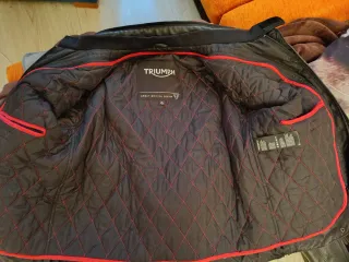 Chaqueta de moto Triumph Hombre Negra de cuero