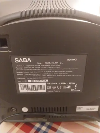 Televisor SABA 15 pulgadas con mando y antena