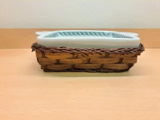 Terrina porcellana Tognana con cestino di vimini