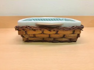 Terrina porcellana Tognana con cestino di vimini