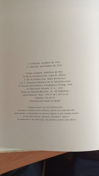 América (1590-1634)" Teodoro de Bry