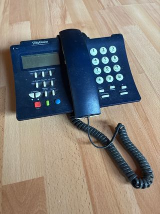 Teléfono fijo Domo Telefónica azul