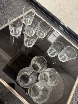 Juegos de 11 vasos de cristal