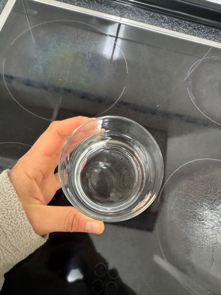 Vaso de cristal con diseño