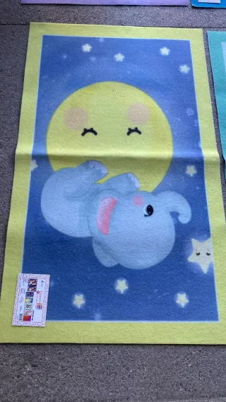 Tappeto cameretta elefante e luna