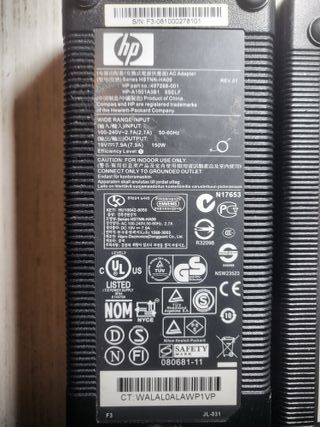 Cargadores HP Originales 120W y 150W