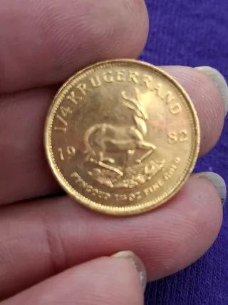 Moneda Oro Krugerrand 1/4 oz Fine Gold