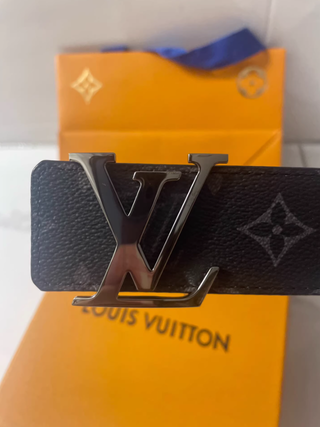 Cintura Louis Vuitton Uomo Marrone/Argento