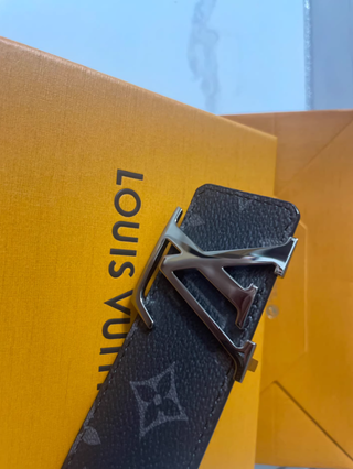 Cintura Louis Vuitton Uomo Marrone/Argento