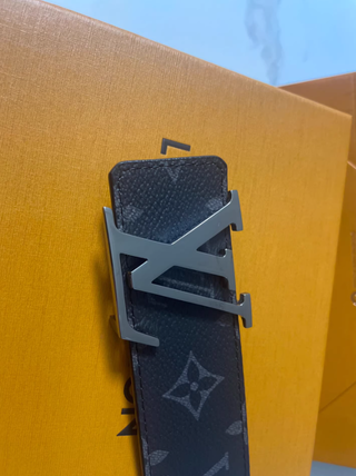 Cintura Louis Vuitton Uomo Marrone/Argento