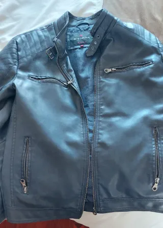 Cazadora Piel Caballero T-52 azulada