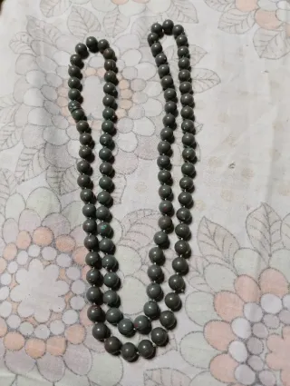 Collana perle grigie