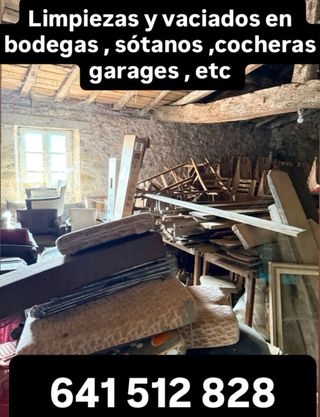 Limpiezas y vaciados de bodegas, sótanos, garages