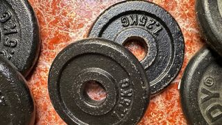 Lote Mancuernas y Discos de Pesas variado