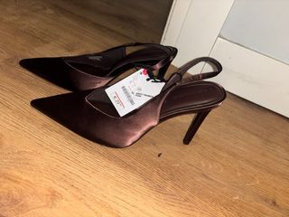 Tacones Stradivarius Marrones Talla 38