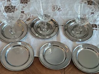 Set 6 Sottobicchieri Acciaio Inox