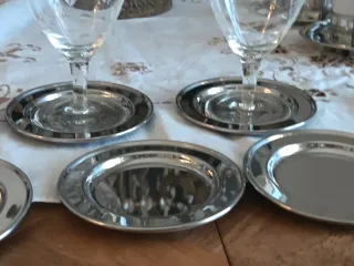 Set 6 Sottobicchieri Acciaio Inox