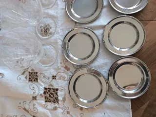 Set 6 Sottobicchieri Acciaio Inox