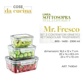 Set 3 Contenitori Mr. Fresco Vetro