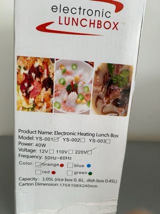 Fiambrera Eléctrica Calentadora