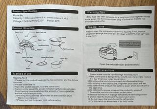 Fiambrera Eléctrica Calentadora