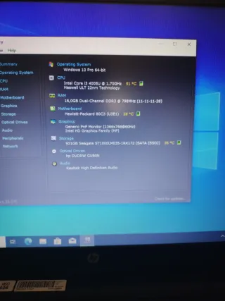 Portátil HP 250 G4 Negro