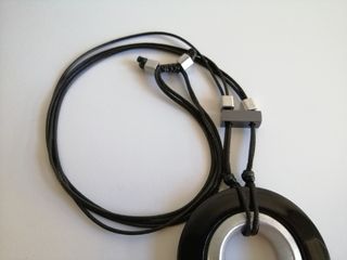 Collana donna cerchio nero/argento