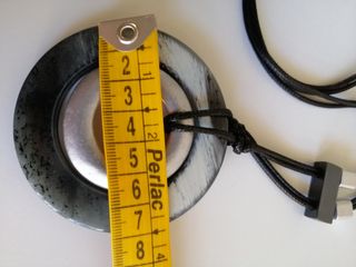 Collana donna cerchio nero/argento