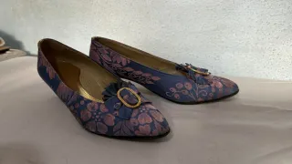 Traje de Fallera azul y rosa completo